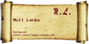 Moll Lenke névjegykártya